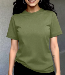 T-shirts décontractés en coton surdimensionnés à manches longues et col rond pour femmes, fabriqués sur mesure - Product Image 6