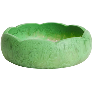 Frutero de Resina Esmeralda Ecológico, Platos para Servir, Tazón para Ensalada Clásico Hecho a Mano, Personalizado, Apto para Horno y Microondas, para Mesa de Fiesta - Product Image 1