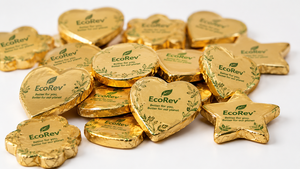 EcoRev Food Grade Golden Aluminum Foil 8011 Alloy <b>Chocolate</b> Candy Wrap Sheet Luxury Embossed Foil - Product Image 5