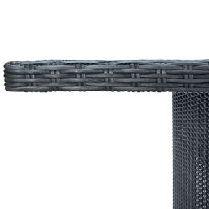 Set da Giardino Grigio Scuro e Nero con Tavolo - Product Image 4