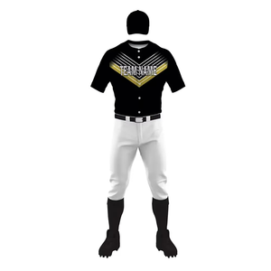 Ensemble uniforme de baseball de qualité supérieure, maillot à boutons et pantalon athlétique, logo personnalisé, vente en gros d'usine, exportateur d'uniformes - Product Image 4