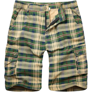 Shorts Cargo Sportifs Vintage en Toile pour Homme, Taille Élastique, Longueur Genou, Poches, Bas de Jambe Ajustables, Respirants - Product Image 6