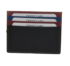 Minimalist Genuine Leather Credit Card Holder with Multiple Card Slots <b>for</b> <b>Men</b> - Product Image 5