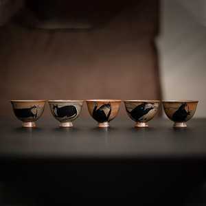 2026 Handmade Minimalist Home Decor <b>Ceramic</b> Animal Print Japanese Rituals Serving <b>Cup</b> With Trendy Pattern By UO INDIA - Product Image 5