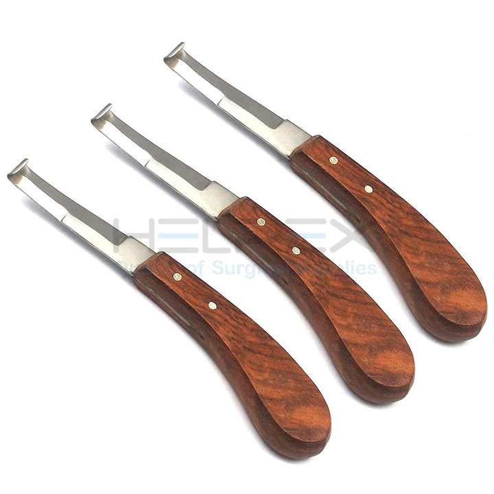 AA Pro 6-Piece Farrier Hoof Knife Set With Leather Pouch - Equine Veterinary Horse Knives