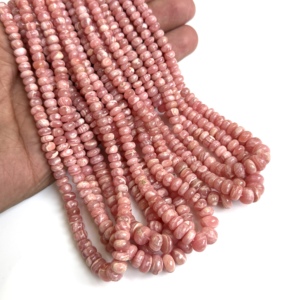 Natural Rhodochrosite Faceted Rondelle <b>Beads</b> 5-9MM Premium Rhodochrosite Gemstone <b>Bead</b> Strand 16 Inch Loose <b>Stone</b> <b>Beads</b> in Bulk - Product Image 6