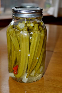 BEST PRICE WHOLESALE <b>Pickled</b> Okra 720ml Glass <b>Jar</b> Ready to Eat <b>for</b> Foodservice - Product Image 1