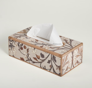 Cajas de pañuelos de bambú de madera con logotipo personalizado caja de papel de seda decorativa servilleta soporte de caja de madera nórdica de lujo - Product Image 2