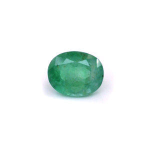 Émeraude ovale naturelle du Zambie 3,48 carats, pierre précieuse naturelle à facettes, prête à l'emploi pour la création de bijoux - Product Image 1