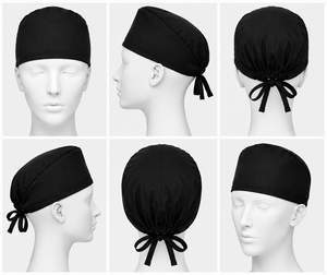 Cartoon Print Nursing Work Hats Cotton <b>Scrub</b> <b>Caps</b> Satin Lined Adjustable Medical Surgical Nurse Hats for Women Men - Product Image 1