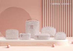 Custom Non-Woven Fashion girls cosmetic <b>bags</b> cases ladies double layer makeup <b>bag</b> women travel make up toiletry organizer <b>bags</b> - Product Image 2