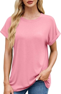 Camiseta de Mujer con Lavado Ácido, Estilo Casual Moderno, Tela Ligera, Ajuste Cómodo, Atuendo Urbano de Verano a la Moda, Alta Calidad - Product Image 6