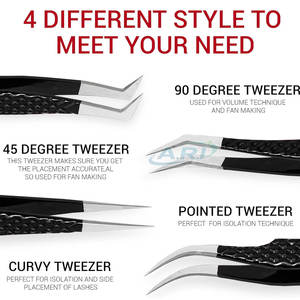 Pinzas para Pestañas para una Aplicación Fácil, Uso Profesional y Personal, Pinzas de Precisión para Pestañas - Product Image 4