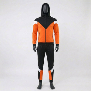 Survêtements unisexes personnalisés en molleton de coton avec logo sur mesure, vêtements de sport d'hiver à coupe régulière avec capuche et cordon de serrage - Product Image 1
