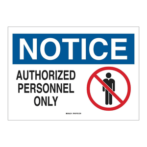 Panneau de signalisation Brady : Personnel autorisé uniquement – Panneau de sécurité durable pour intérieur/extérieur, pour zones restreintes - Product Image 3