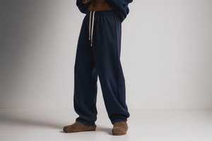 Men's Cream <b>Harem</b> Pants Elastic Waist Drawstring Casual Cotton Pants Autumn Wear - Product Image 5