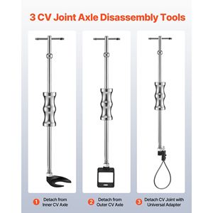 5/8 In-18 Inner CV Axle <b>Puller</b> <b>Tool</b> Set 2-Inch 2.5-Inch CV Joint Fork Adapter for Auto Repair Slide Hammer Inner CV Joint <b>Tool</b> - Product Image 2