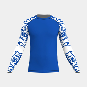 T-shirt de sport unisexe à manches longues à compression par sublimation personnalisée, sous-vêtement de performance athlétique avec logo frontal - Product Image 2