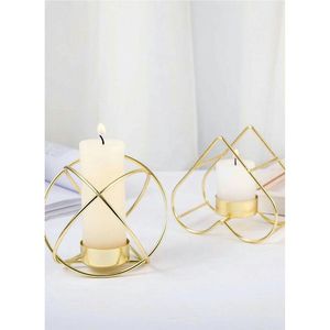 Luxury Gold <b>Wire</b> Metal Tealight Candle Holder Geometric Round Votive Stand for Modern Home Decor Wedding Table Centerpiece Stand - Product Image 4