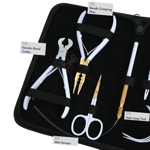 Nouvelles outils pour extensions capillaires : Kit de styliste, Pince à micro-perles, Coupe-keratine, Outil à boucles, Aiguilles courbées, Pinces de sectionnement - Product Image 4