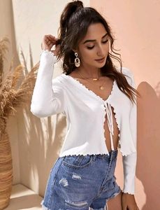 Women Western Wear Elegant Casual <b>Top</b> Stylish Fashion Shirt Daily Wear Outfit - Product Image 2