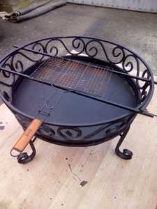 <b>Portable</b> Steel <b>Fire</b> <b>Pit</b> Bowl Outdoor Garden Bonfire <b>Pit</b> with Stand for Camping Patio Backyard - Product Image 5