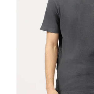 Mens Polyester Cotton Knitted T Shirt Regular Fit Crew Neck Short Sleeve Plain Tee Wholesale Custom Logo Summer Wear Bulk - Product Image 5