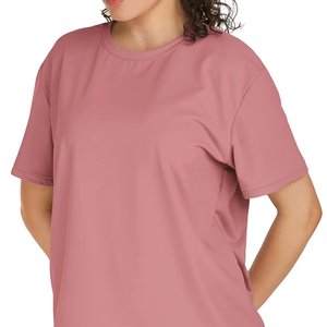 Nouvelle Arrivée T-shirts de Fitness Personnalisés de Haute Qualité pour Femmes Grandes Tailles en Coton/Fibre de Bambou Respirant à Séchage Rapide Épaules Tombantes - Product Image 6