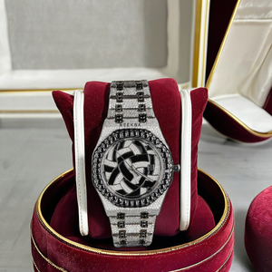 Signature Collection Moissanite Watch-Diseño único B & W Moissanite Watch que pasa Diamond Tester, Statement Watch India - Product Image 1