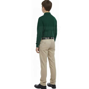 Ensemble d'uniformes scolaires d'été pour enfants, tissu en coton léger et respirant, fournisseur en gros, options personnalisées de haute qualité - Product Image 5