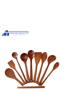 Cuillères en bois Thanh Tung Thinh, ustensiles de cuisine faits à la main, fabriqués au Vietnam - Product Image 3