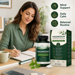 Capsules de complexe de magnésium avancé à 7 formes, 500 mg par dose, avec glycinate, malate, citrate, taurate, lysinate, orotate, <span class=keywords><strong>chlorure</strong></span> - Product Image 6