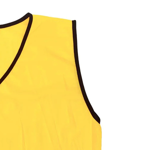 Gilet d'entraînement jaune unisexe pour adulte, sans manches, col en V, séchage rapide, en polyester, maillot de sport toutes saisons, coupe classique 2026 - Product Image 4