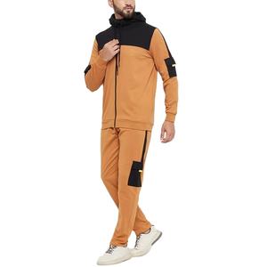 Conjunto Deportivo Personalizado al por Mayor, Sudadera con Capucha y Pantalones de Chándal Extra Grandes, Lisos, de Poliéster y Algodón, con Cierre, para Hombre - Product Image 1
