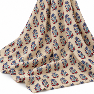 Tela Floral 100% Algodón con Estampado a Mano para Ropa de Cama, Fundas de Edredón y Diseños Personalizados - Product Image 5