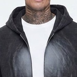 Sweat-shirt zippé à capuche oversize pour homme, en coton French Terry, dégradé de couleurs, avec poches, style décontracté pour l'automne – Vente en gros - Product Image 5