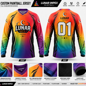 Uniformes de Paintball Personalizados Directo de Fábrica, Uniformes Profesionales para Equipos, Sublimados, Manga Larga, 100% Poliéster de Alto Rendimiento - Product Image 2