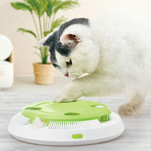 Jeu de puzzle interactif écologique moderne pour chat, avec plumes rotatives, électronique et automatique - Product Image 2
