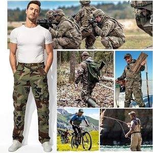 Men's <b>Camouflage</b> <b>Cargo</b> <b>Pants</b> With Multiple Pockets Workwear Trousers - Product Image 5