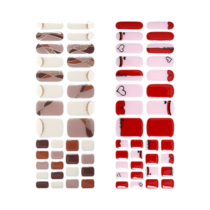 Bandes d'ongles en gel semi-durci coréennes OEM ODM Factory Wave Camel With Love - Product Image 3