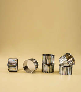 Anillo para servilletas clásico de diseño premium, nuevo, hecho a mano, con incrustaciones de nácar, venta al por mayor - decoración de mesa - Product Image 1