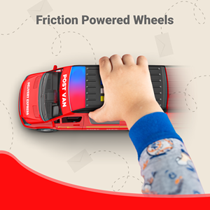 Jouet Postvan à friction de qualité supérieure avec musique et lumières LED clignotantes pour enfants, jeu interactif disponible à la vente - Product Image 4