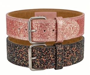 Cinturón de Soporte Lumbar de Cuero con Purpurina Ajustable para Entrenamiento y Levantamiento de Pesas, Cinturones de Cuero con Purpurina Unisex para Flexiones - Product Image 2