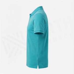 เสื้อโปโลผู้ชายออกแบบเอง OEM แบรนด์ของตัวเอง ทรงพอดีตัว แขนสั้น โพลีเอสเตอร์ ซัมเมอร์ แห้งเร็ว เสื้อยืดกอล์ฟ เสื้อผ้ากีฬา - Product Image 3
