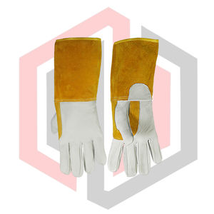Gants de soudage TIG renforcés en cuir de chèvre, gants de travail robustes et durables, résistants aux déchirures, anti-coupures, anti-chaleur, anti-statiques, ignifuges - Product Image 5