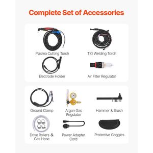 CT-520E Macchina 3 in 1 per Taglio al Plasma e Saldatura TIG/MMA, Taglio al Plasma 30A e Saldatrice TIG 200A - Product Image 6