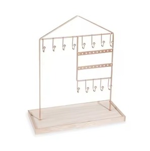 Présentoir à bijoux en métal haut de gamme pour colliers, boucles d'oreilles, bracelets, bagues – Idéal pour coiffeuse, chambre à coucher, organisation de vanité - Product Image 1