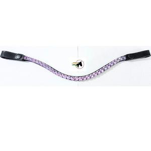 Fronture en cuir de 10 mm avec rivets en cristal Rivoli et boucles à dégagement rapide, fournisseur d'articles d'équitation personnalisés - Product Image 1