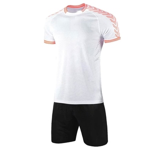 Men's White Soccer Jersey Set Short Sleeve Crew Neck Moisture Wicking <b>Athletic</b> Fit All Seasons Striped Design Black Shorts - Product Image 3