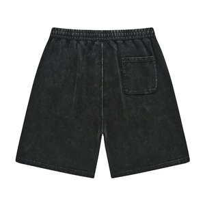 2025 Wholesale <b>Men's</b> French Terry Cotton Drawstring <b>Sweat</b> <b>Shorts</b> Acid Wash Summer Casual Style Solid Pattern Nonwoven Weaving - Product Image 2
